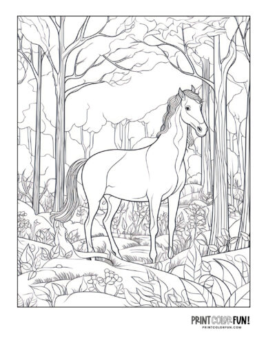 Beautiful horse coloring pages plus crafts educational games to saddle up for fun at