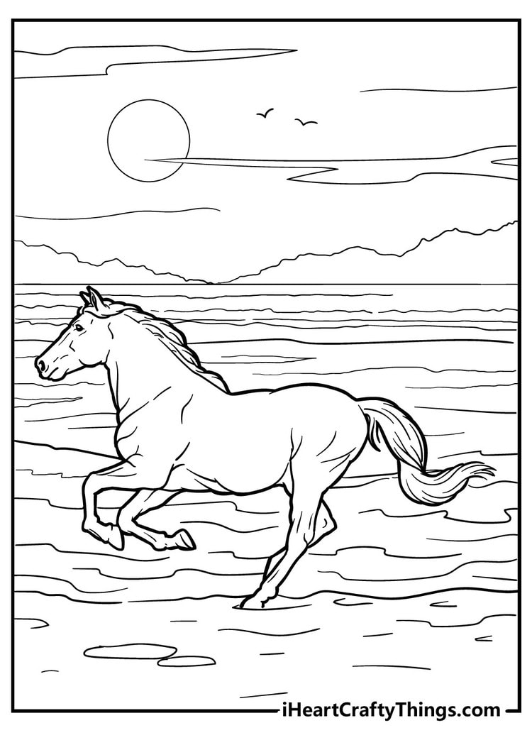 Horse coloring pages free printables