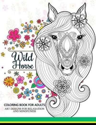 Wild horses coloring book coloring book for adult