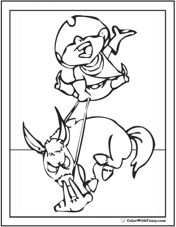 Cute horse coloring page