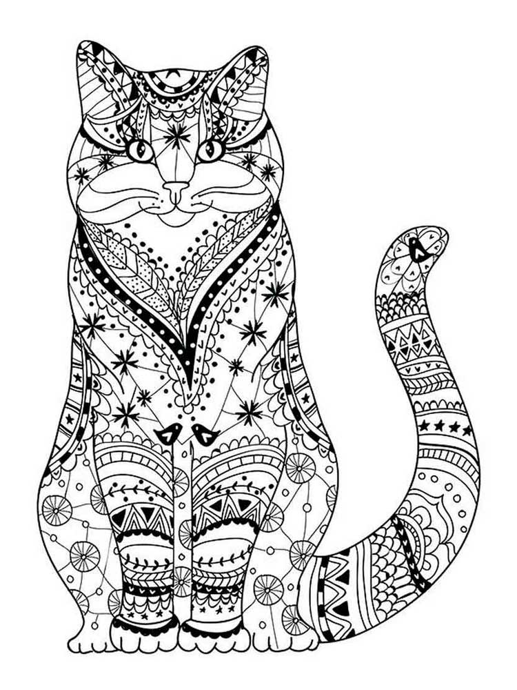 Wild cat coloring page