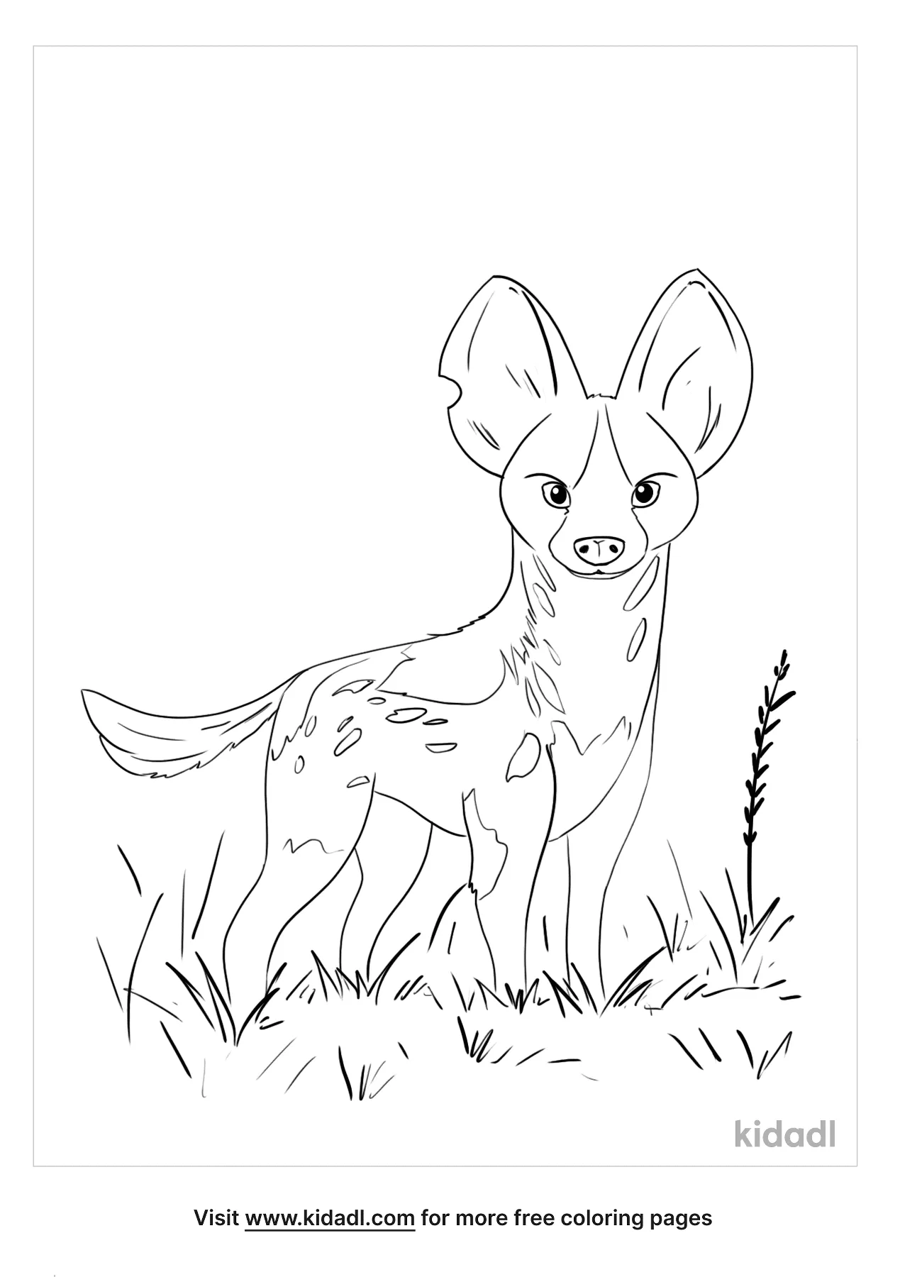 Free african wild dog coloring page coloring page printables