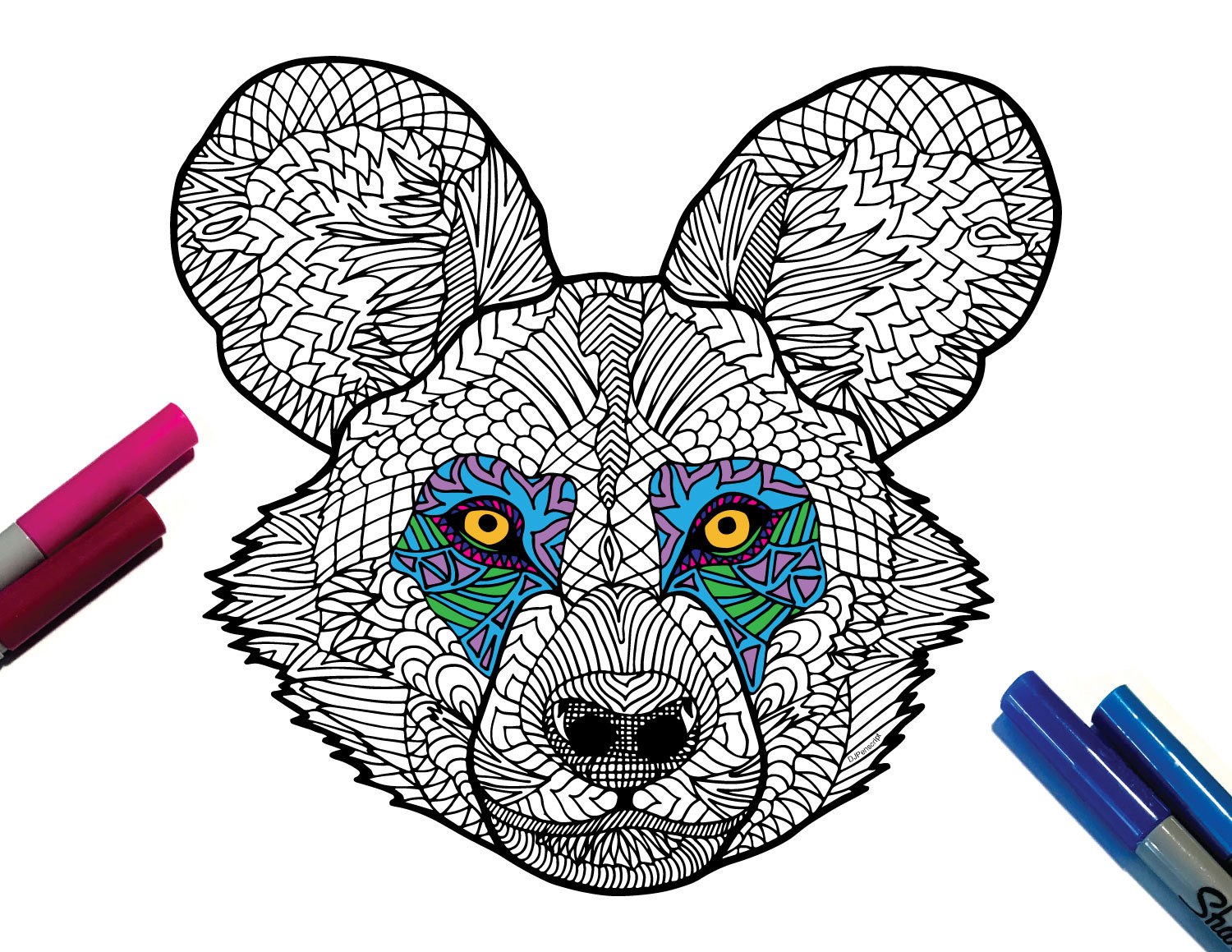 African wild dog endangered animal pdf animal coloring page