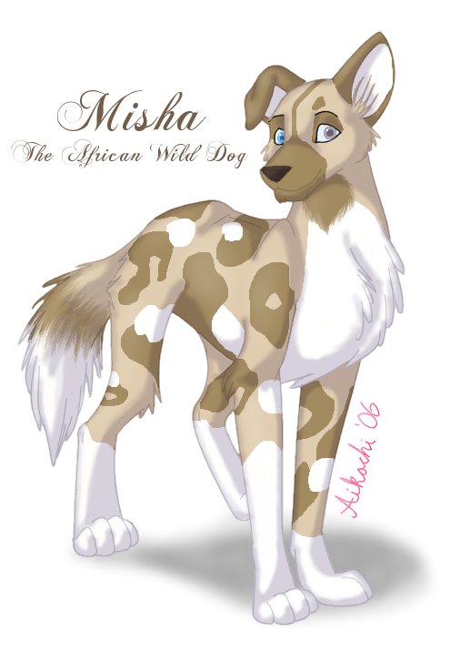 Misha the african wild dog by aikachi on