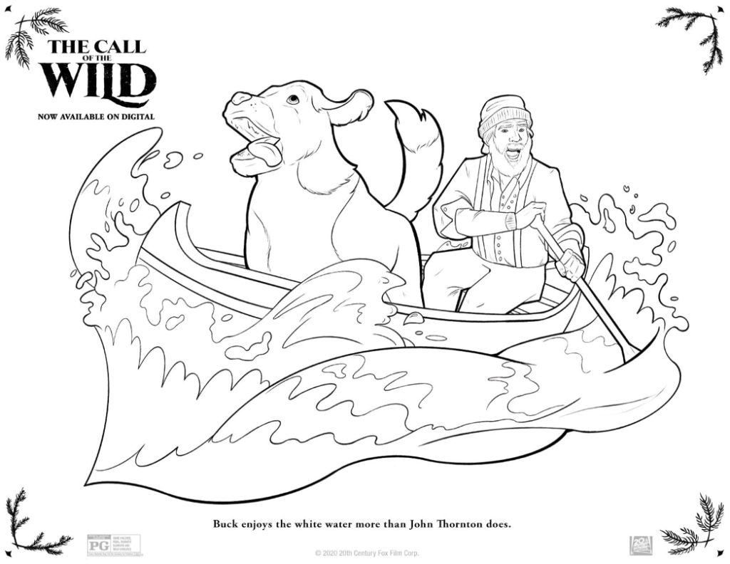 The call of the wild free printable coloring pages activity sheets