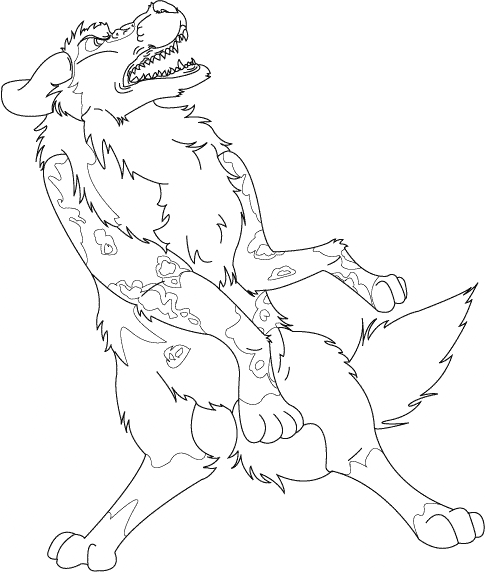 African wild dog coloring page