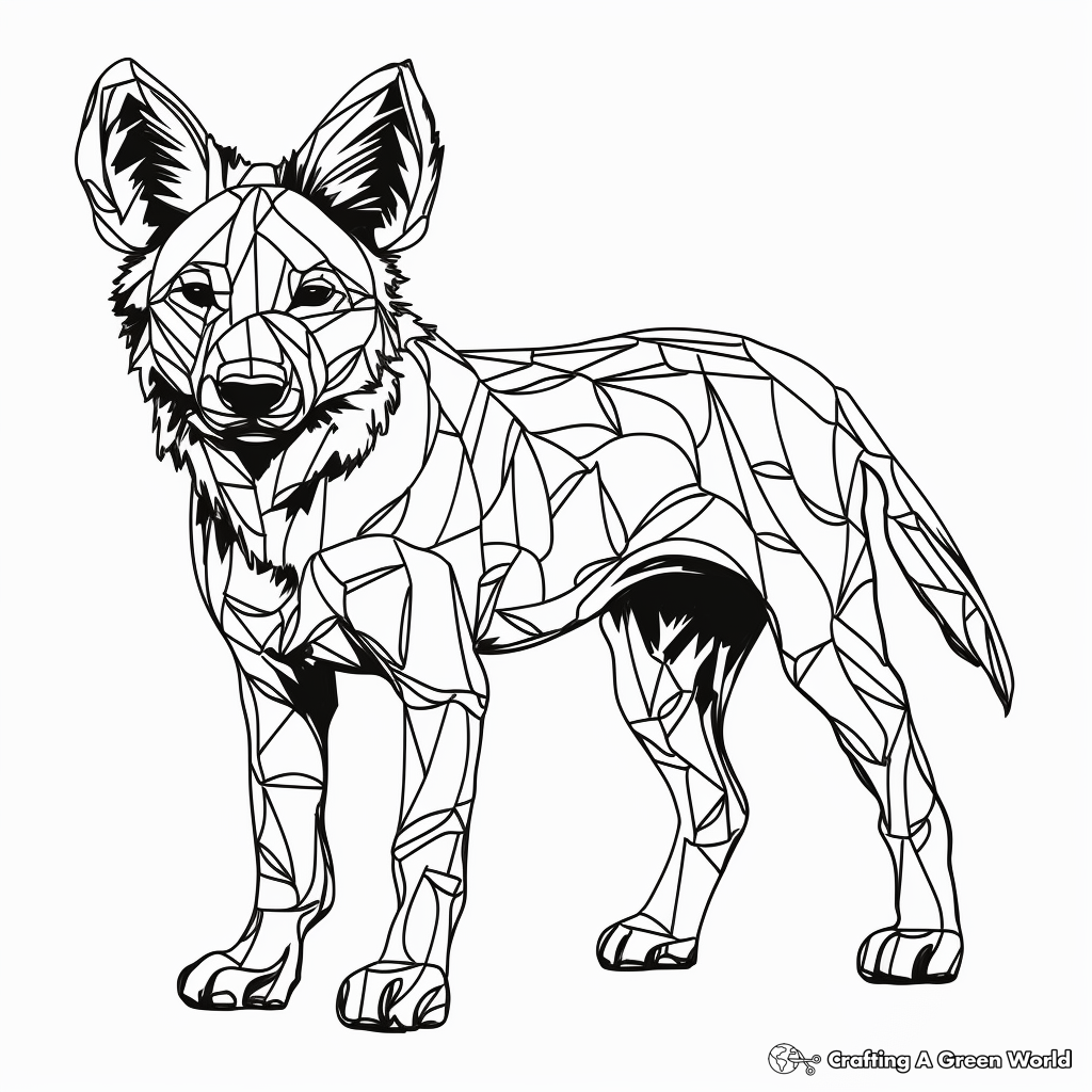 African wild dog coloring pages