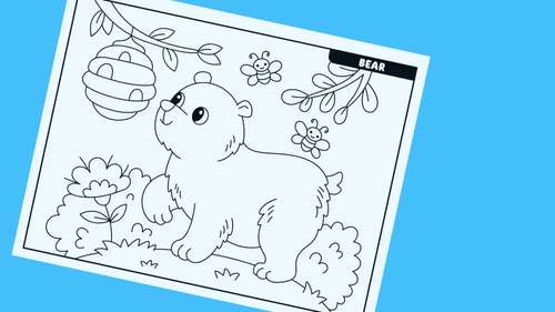 Wild animal coloring pages for kids by littlefelixshop tpt