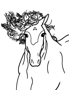 Wild horse coloring page free printable by mae whitman tpt