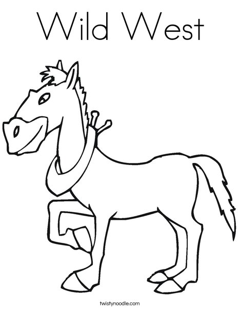 Wild west coloring page