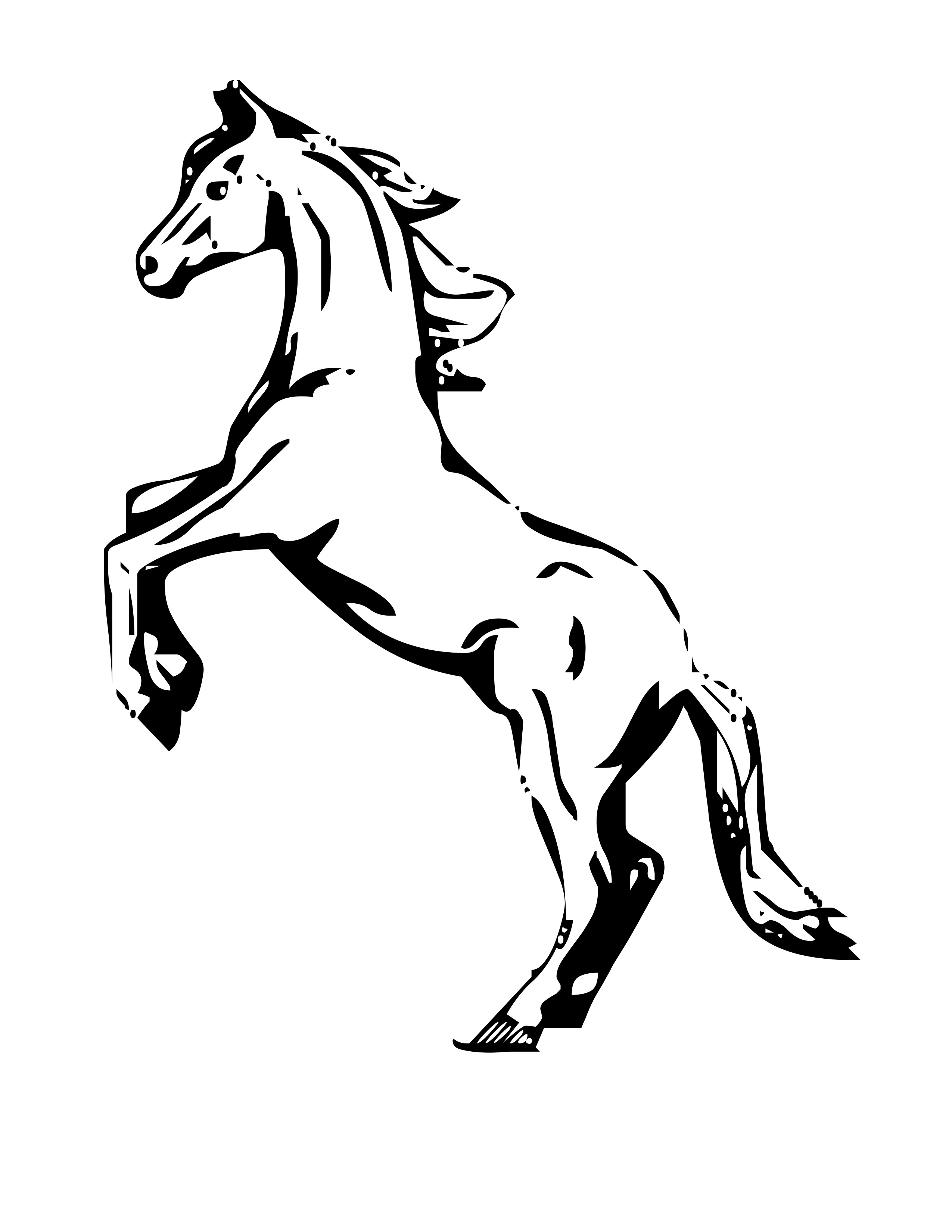 Free horse coloring pages