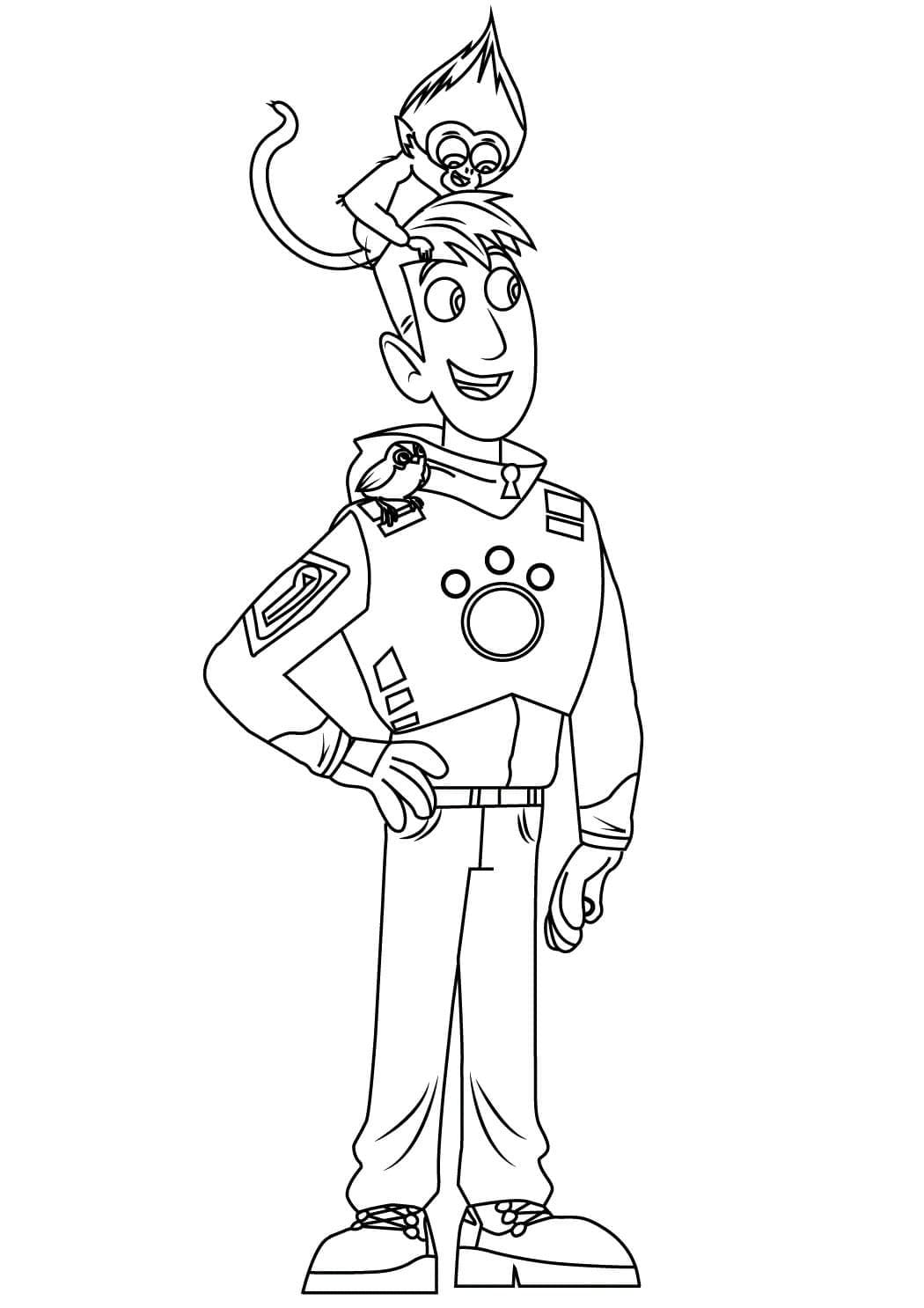 Martin from wild kratts coloring page