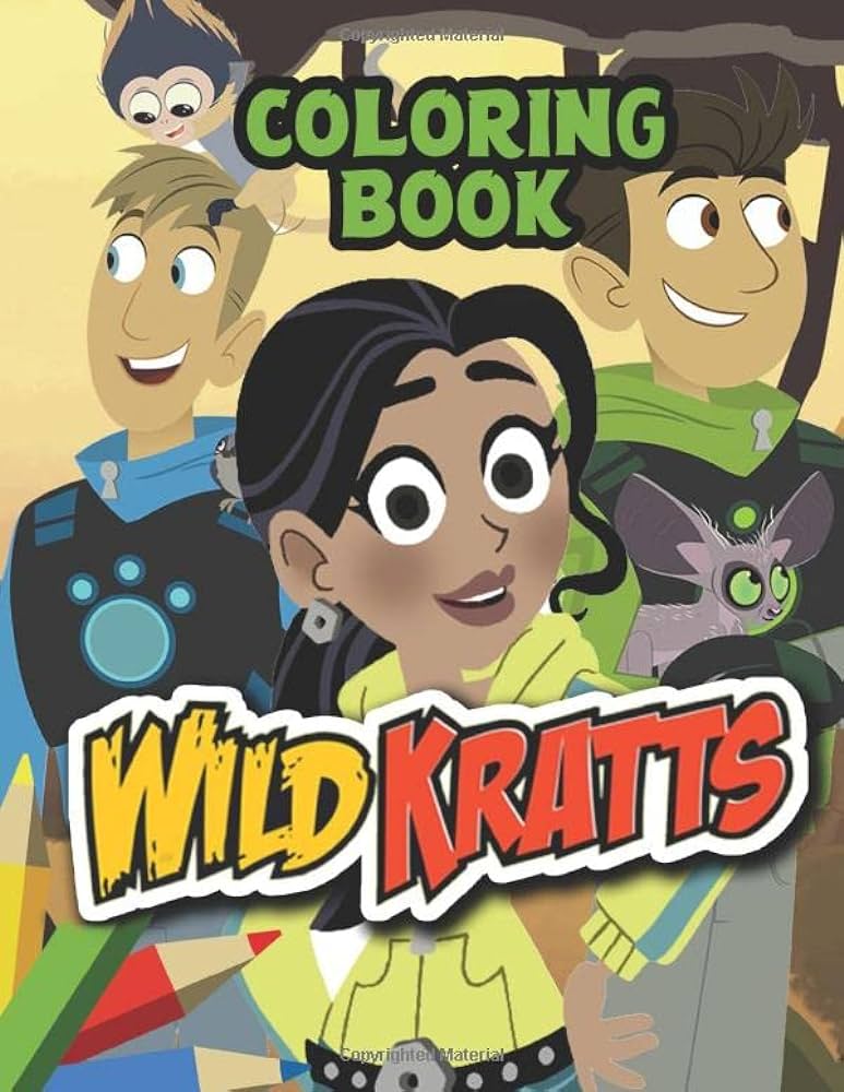 Wild kratts coloring book jumbo coloring book with funny coloring pages michael dom books