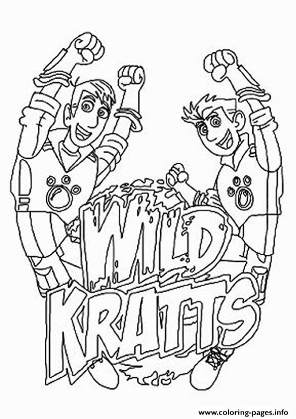 Wild kratts the logo coloring page printable