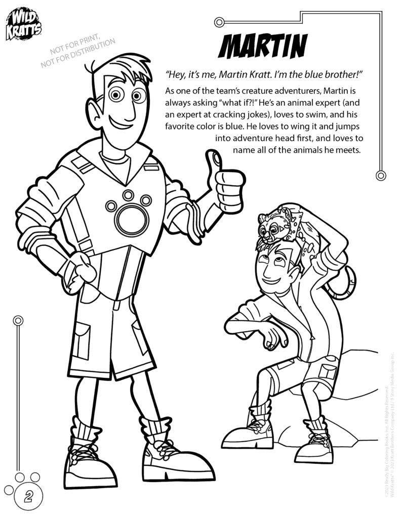 Wild kratts imprint coloring book