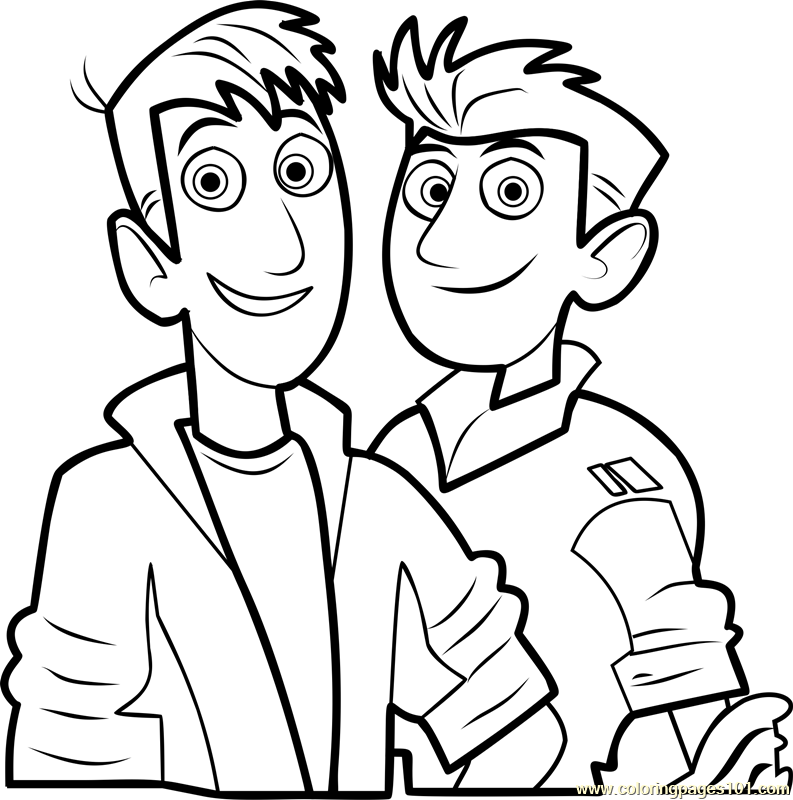 Wild kratts coloring page for kids