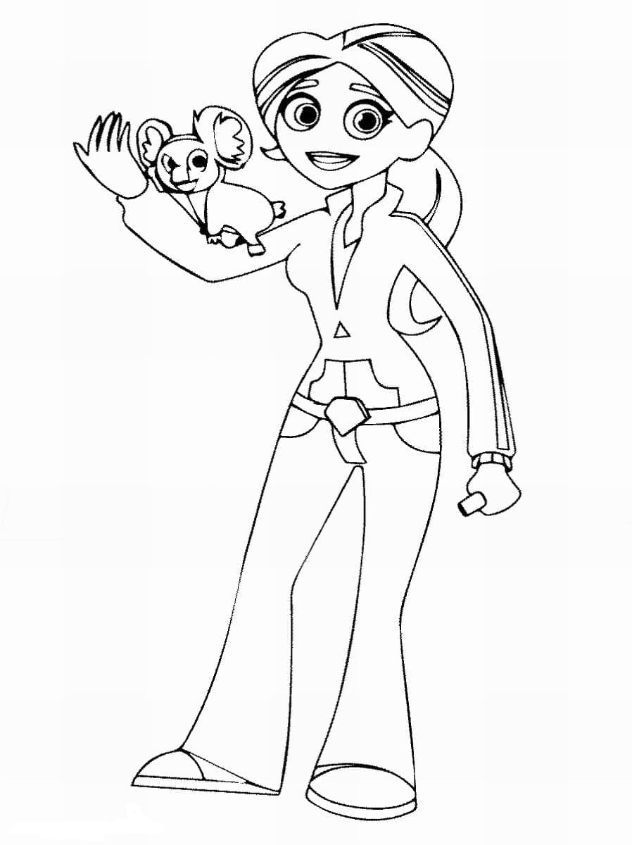 Aviva corcovado wild kratts coloring page