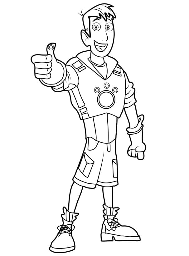 Martin kratt from wild kratts coloring page