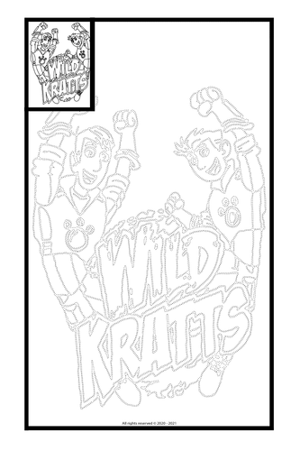 Wild kratts trace draw and color teaching resources