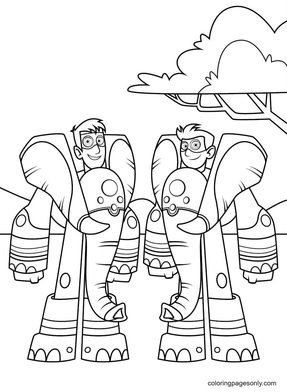 Wild kratts coloring pages