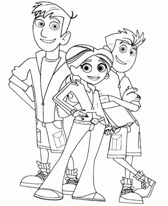 Free easy to print wild kratts coloring pages