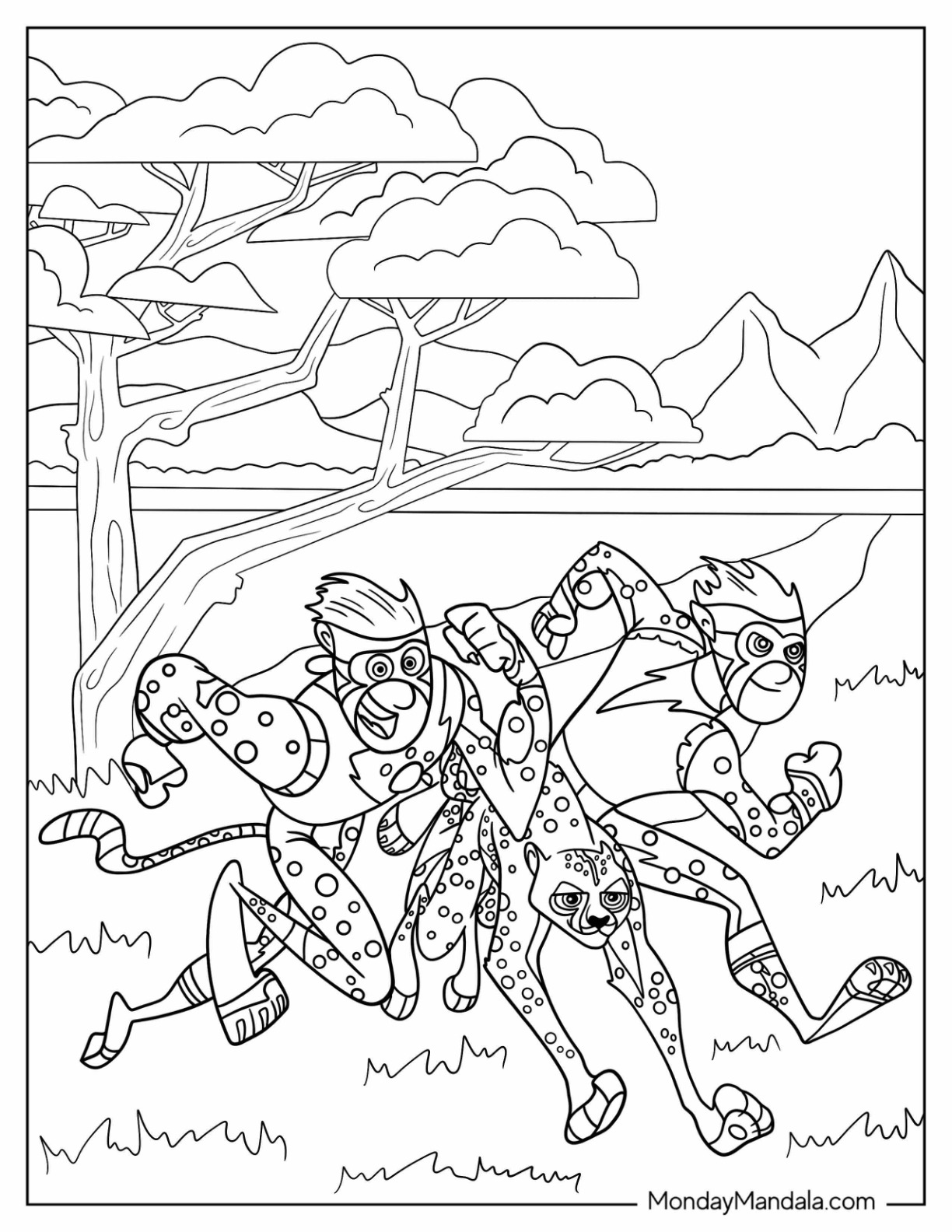 Wild kratts coloring pages free pdf printables