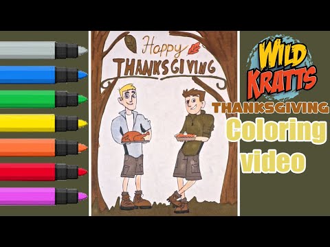 Wild kratts thanksgiving coloring video wild kratts thanksgiving coloring pageððð