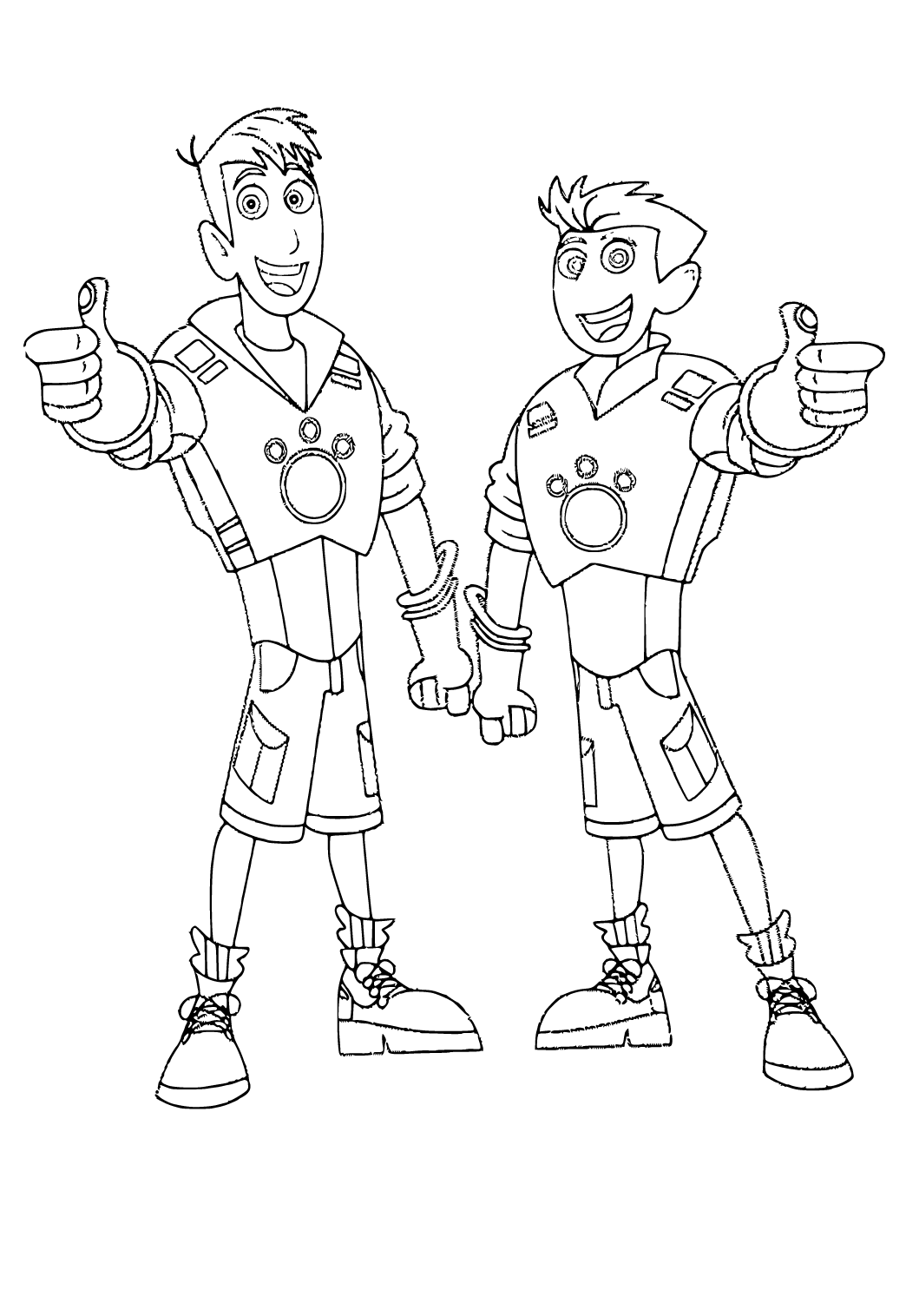 Free printable wild kratts great coloring page for adults and kids