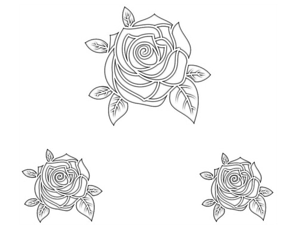 Rose coloring page