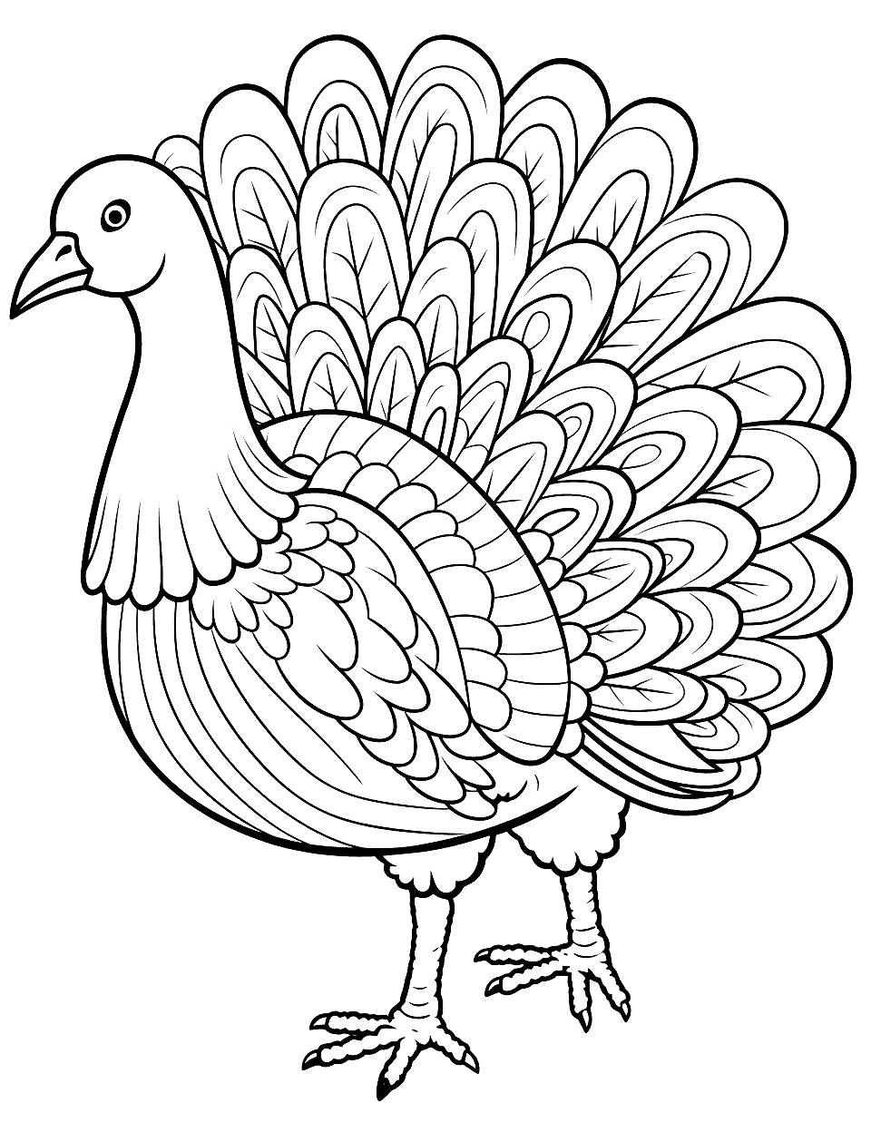 Turkey coloring pages free printable sheets