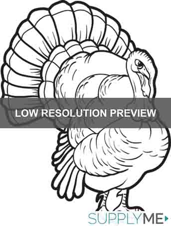 Printable turkey coloring page for kids â