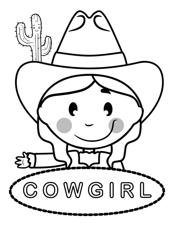 Preschool coloring fun activity wild west cowboy coloring book for little kids activities ages