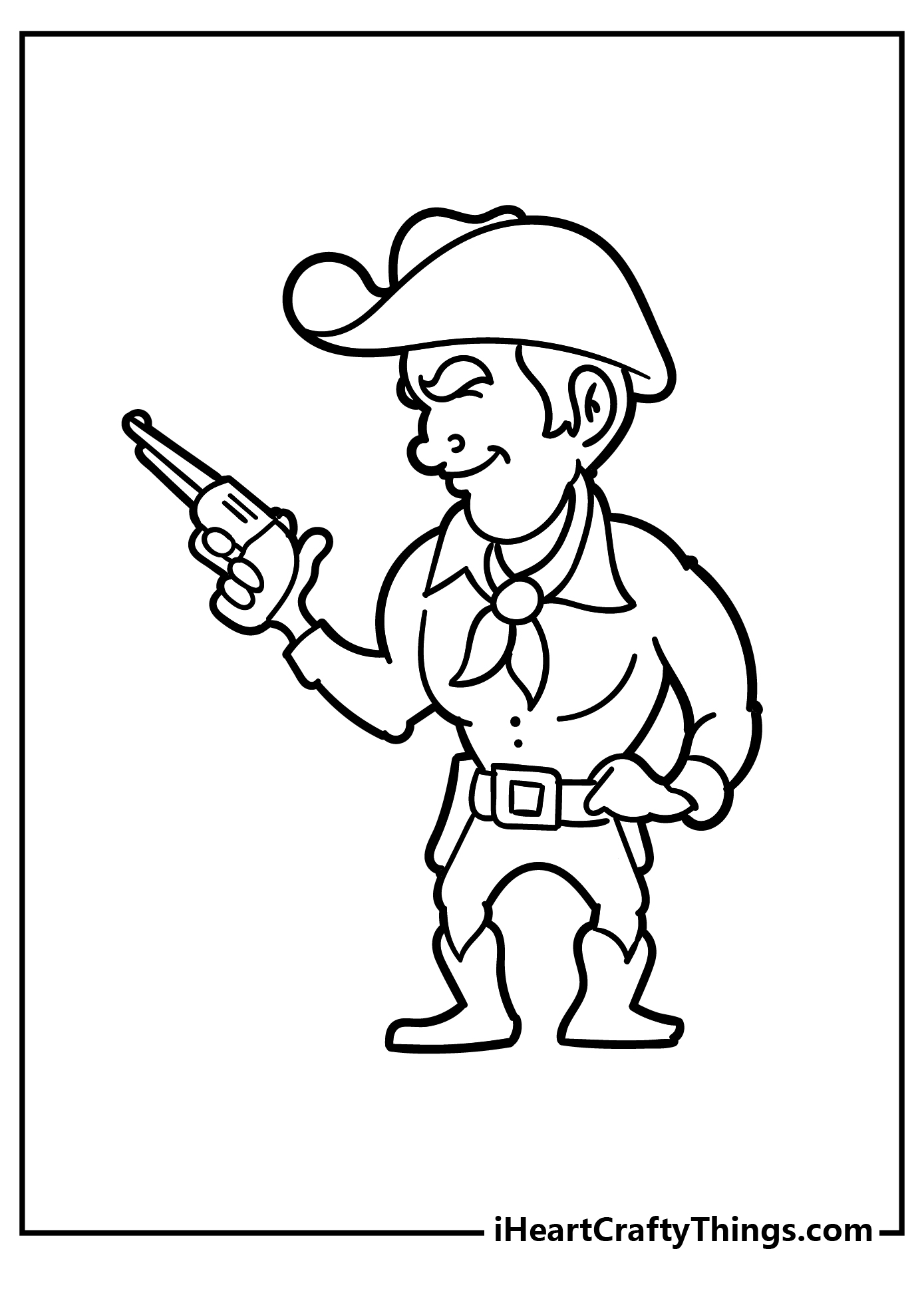 Cowboy coloring pages free printables