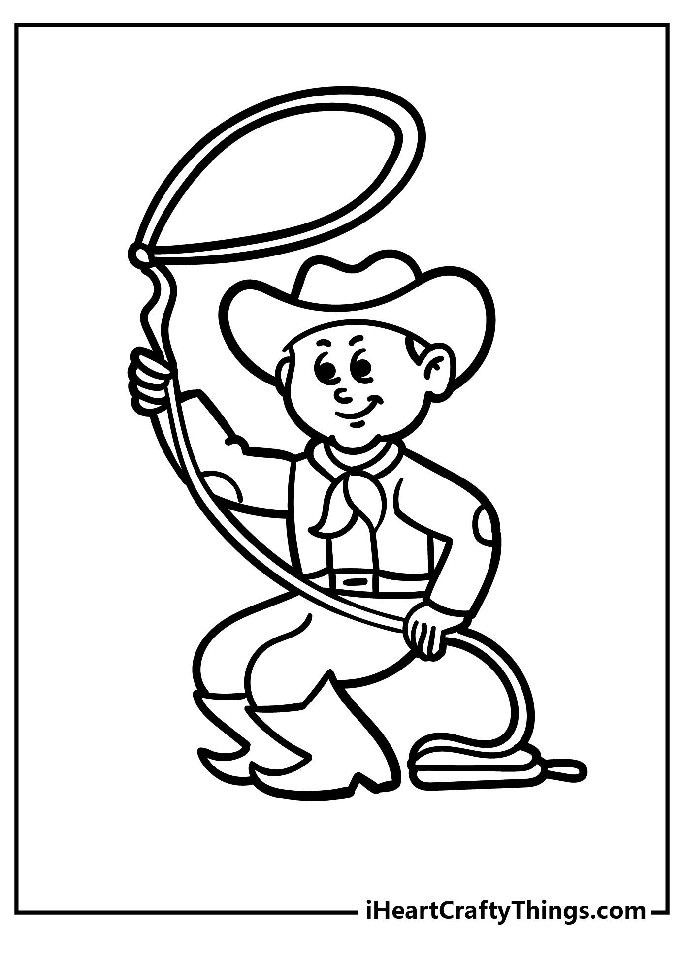 Cowboy coloring pages free printables