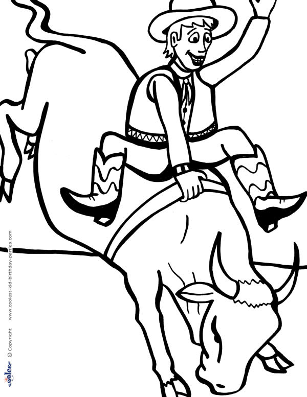 Printable wild west coloring page