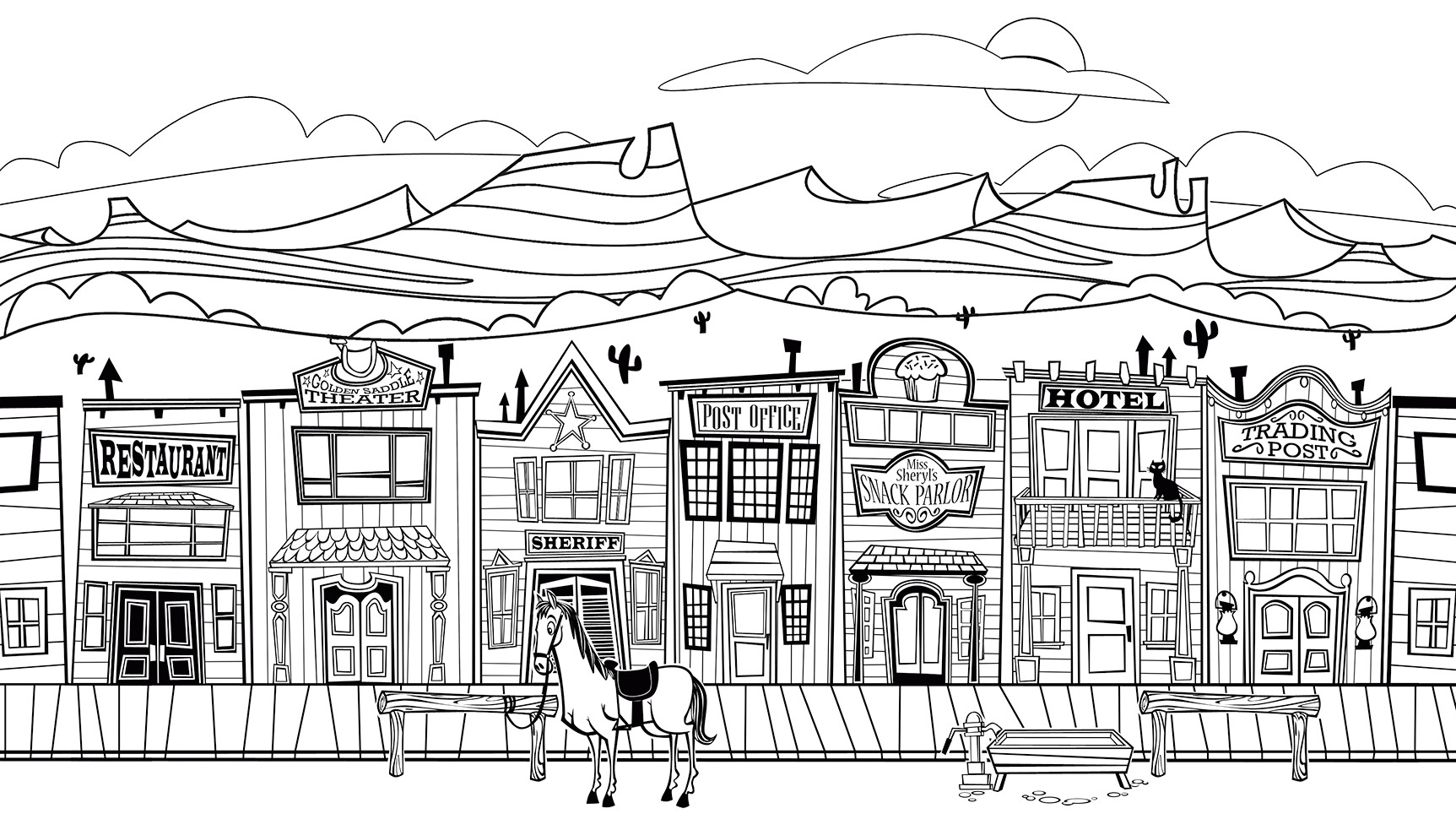 City coloring pages