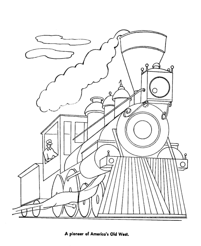 Train history coloring pages