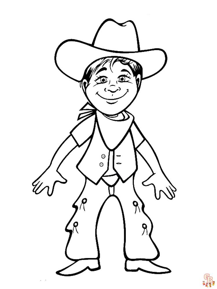 Explore the wild west with free printable cowboy coloring pages