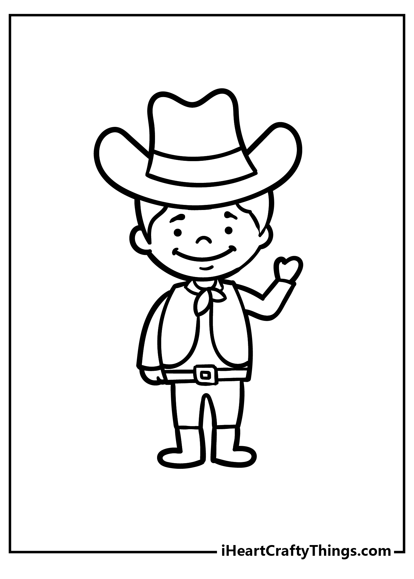 Cowboy coloring pages free printables