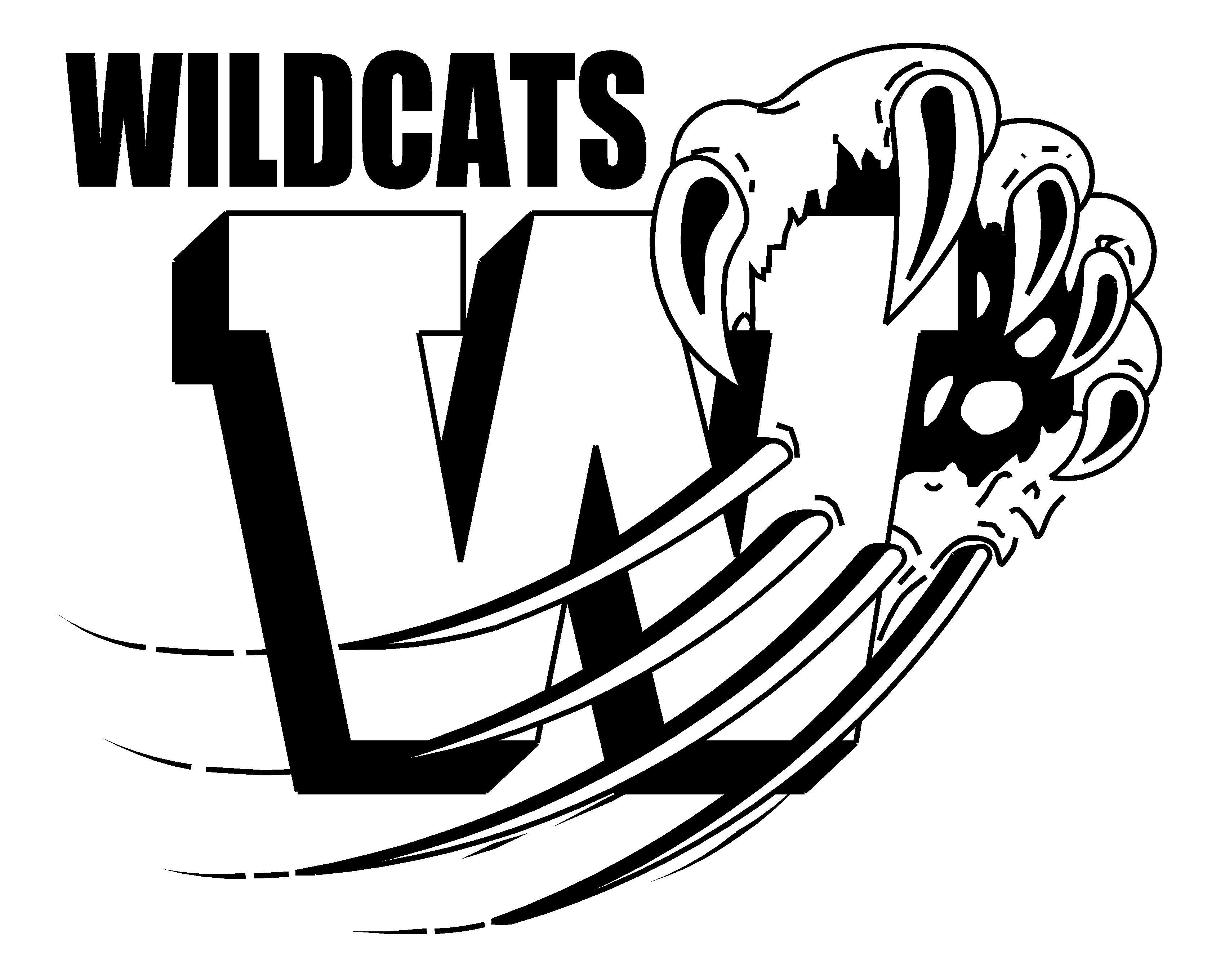 What is your school mascot wild cats coloring pages for boys wildcats logo