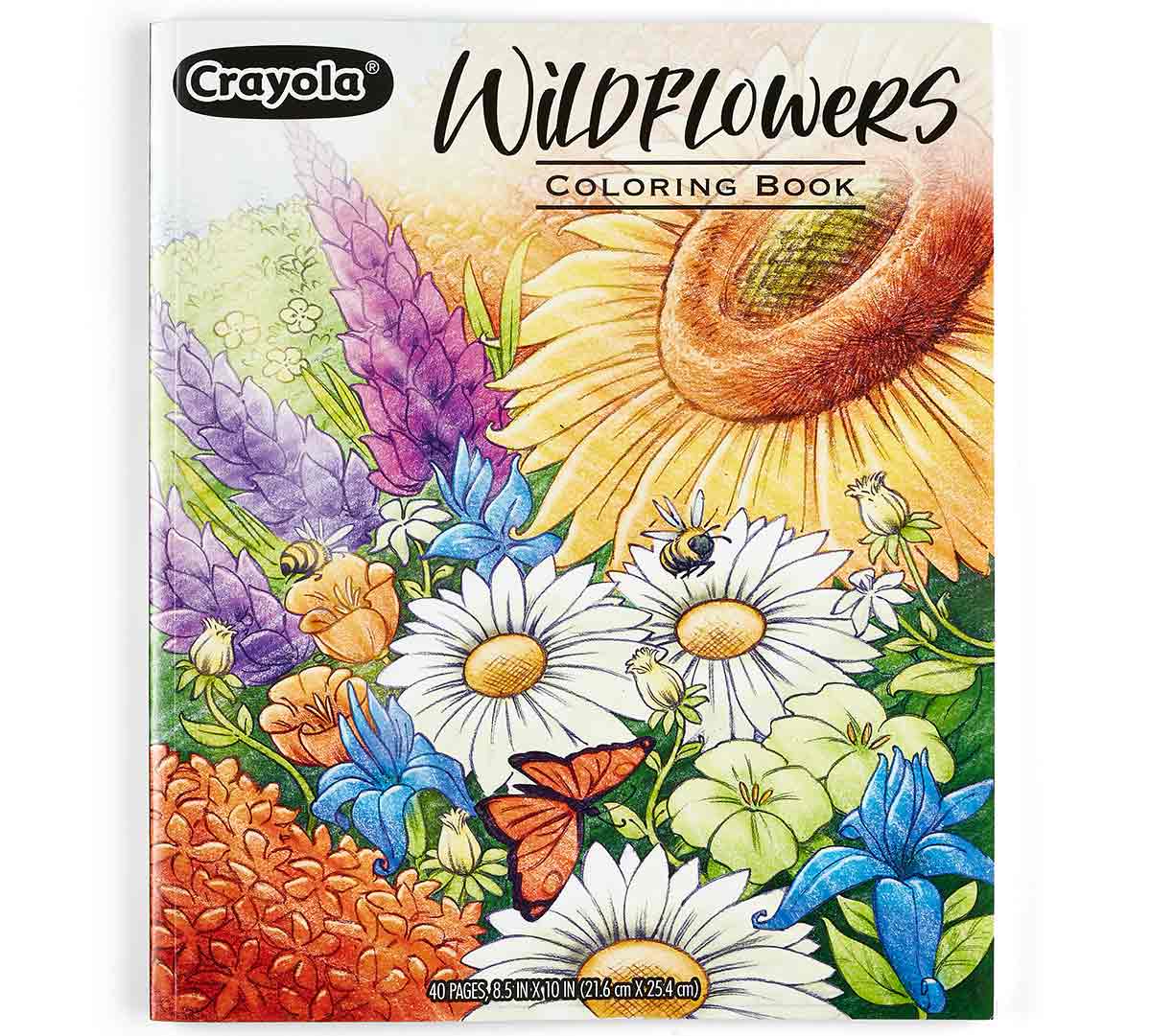 Wildflower adult coloring book pages