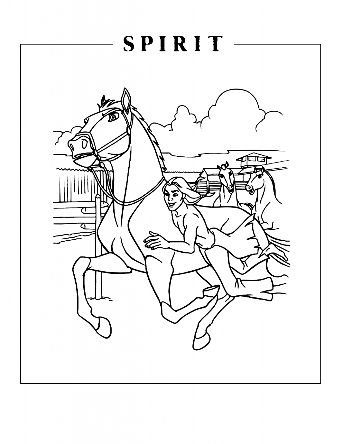 Wild spirit coloring page â coloringrocks in coloring pages horse coloring pages family coloring pages