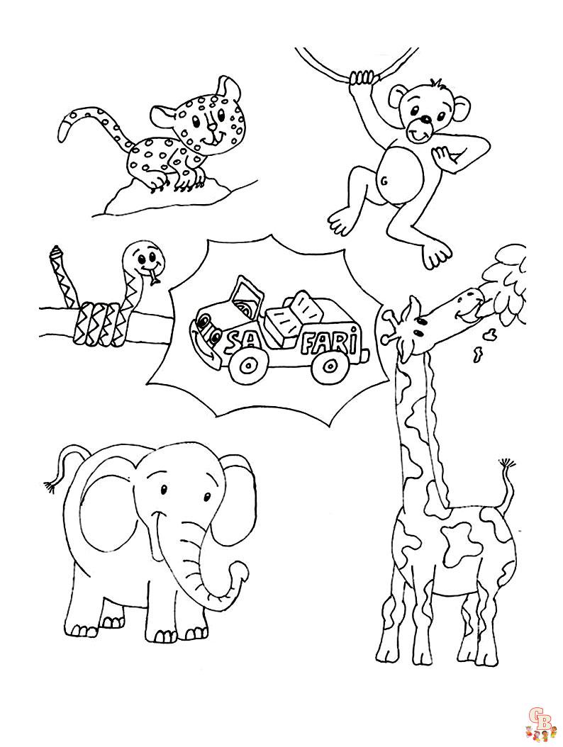 Free printable wild animals coloring pages for kids