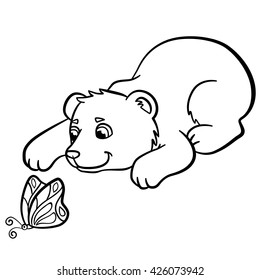 Coloring pages wild animals little cute stock vector royalty free