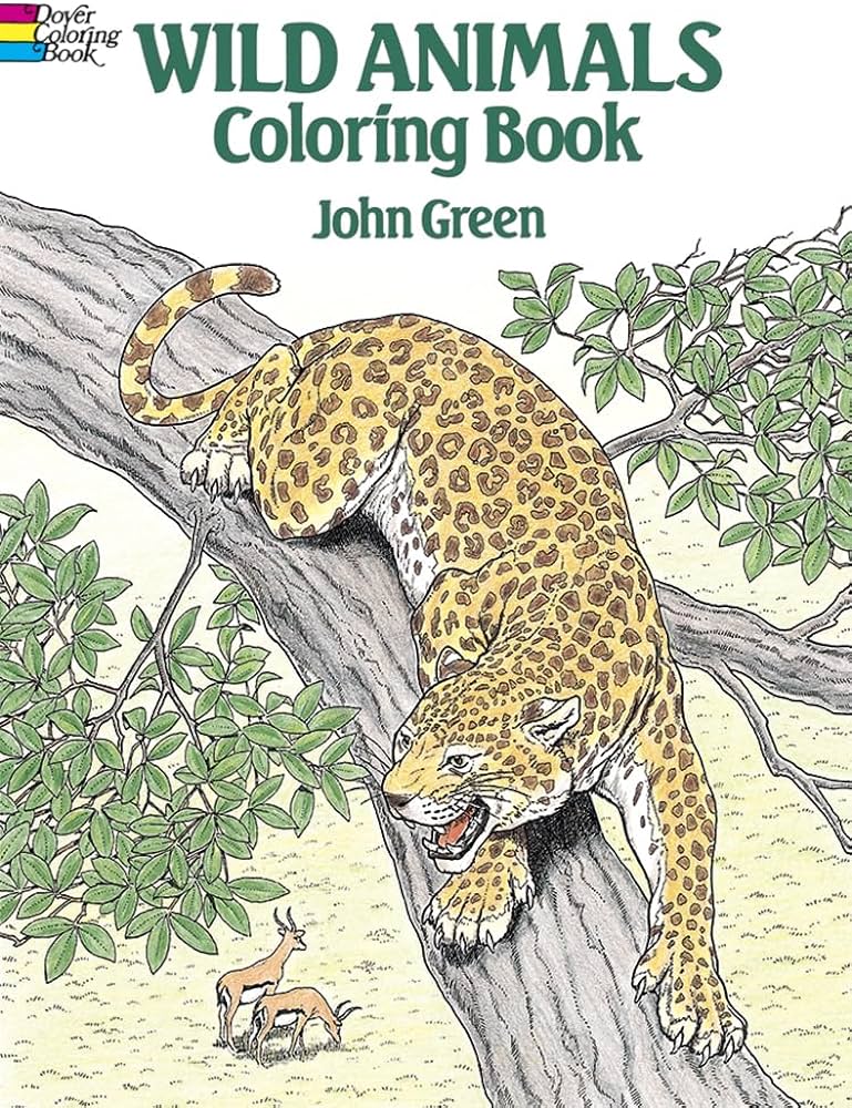 Wild animals coloring book dover animal coloring books john green books