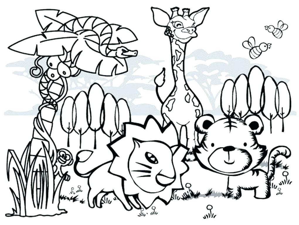 Wild animal coloring pages