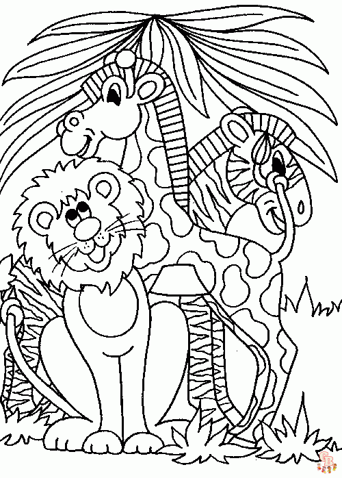 Free printable wild animals coloring pages for kids