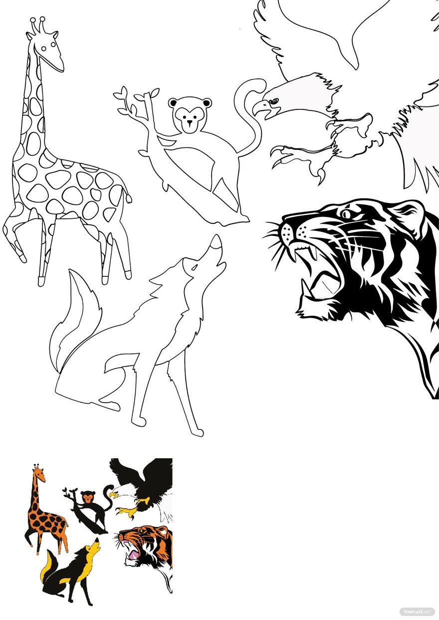 Free wild animal coloring pages