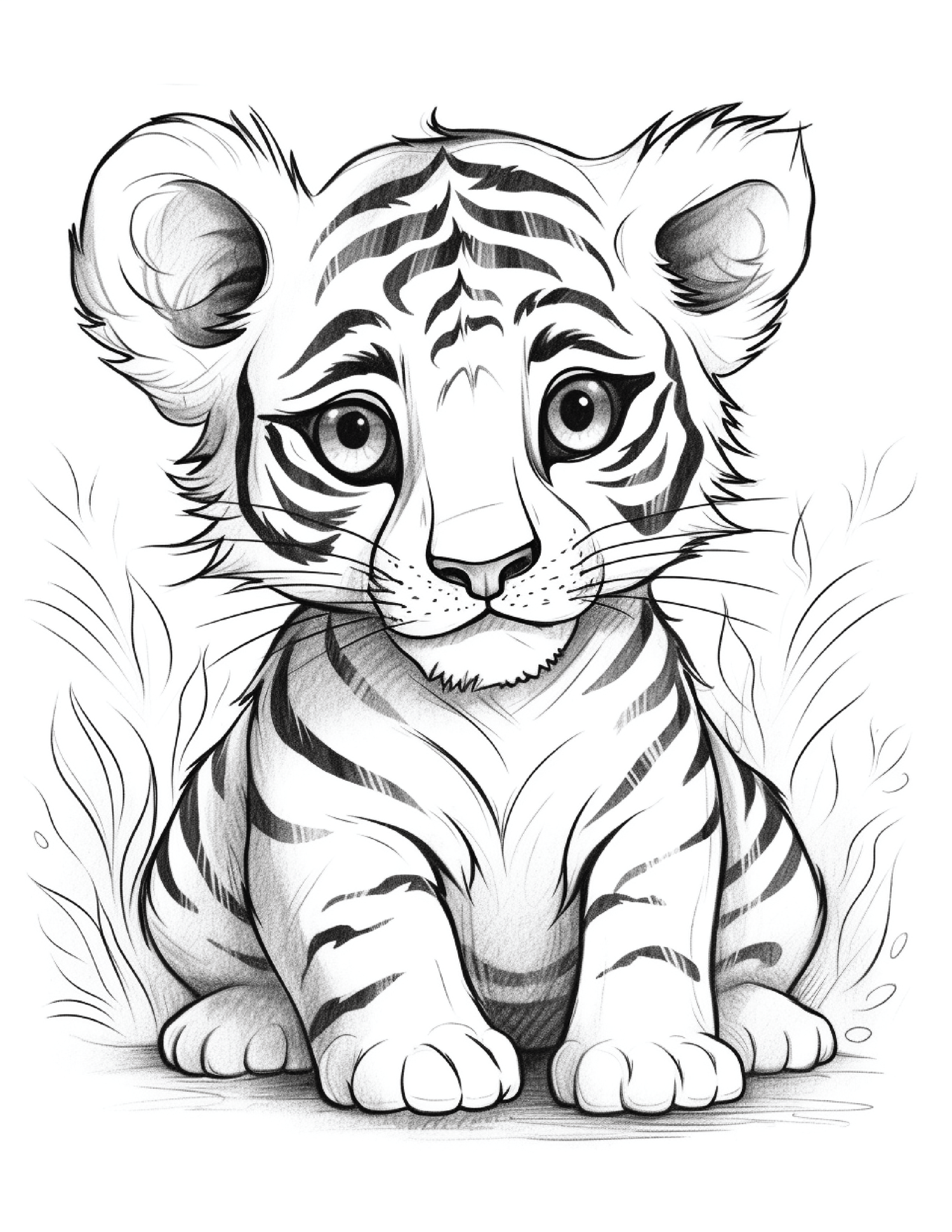 Cute baby animals coloring pages for kids printable coloring pages for kids