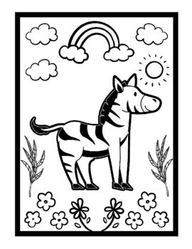 Zebra coloring pages for kids printable wildlife animals printable pdf